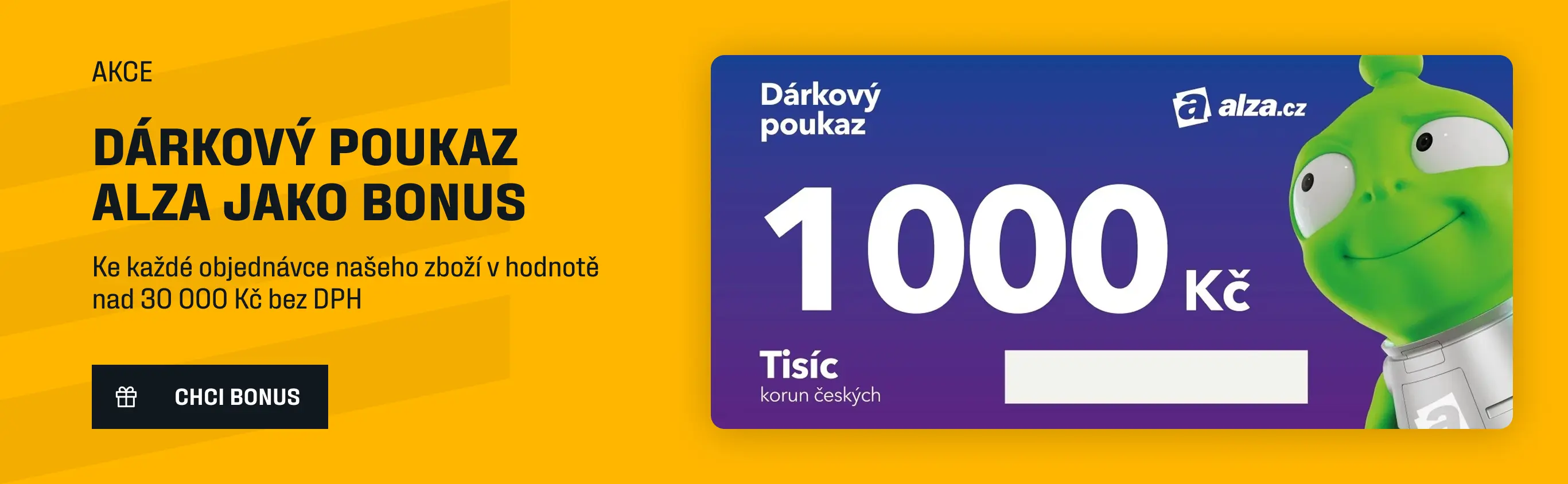 AKCE: Dárkový poukaz Alza jako bonus