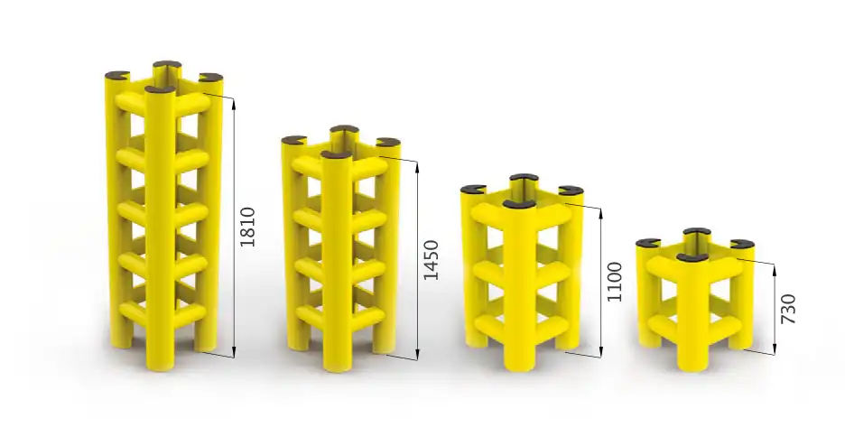 Různě vysoké nárazníky pro ochranu sloupu HUG TOWER