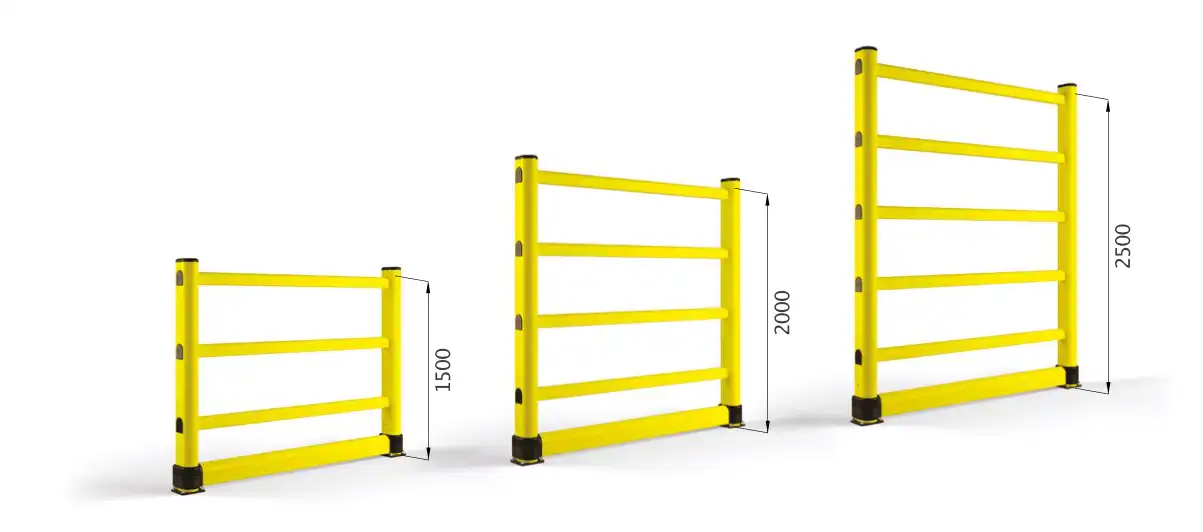 Různě vysoké ochranné zábrany se zvýšenou odolností