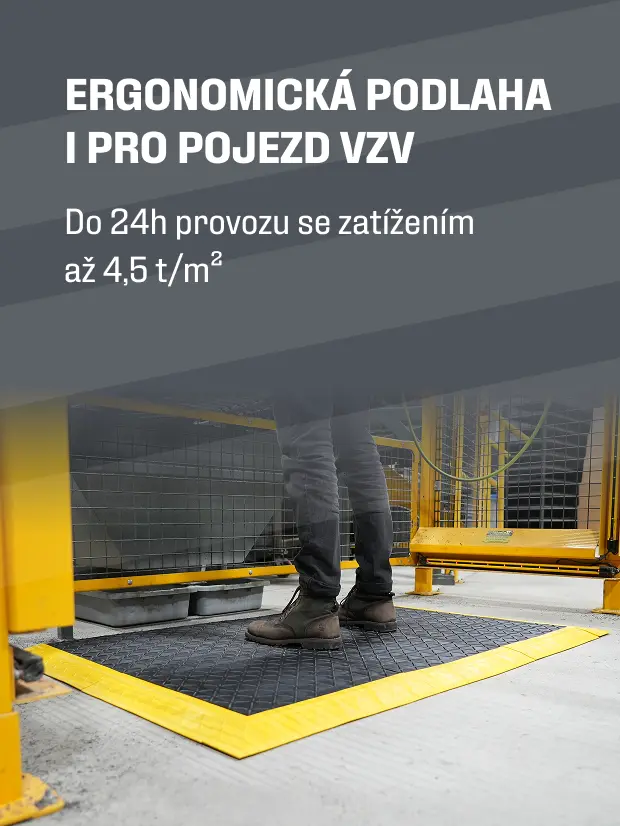 Extrémně odolná ergonomická podlaha