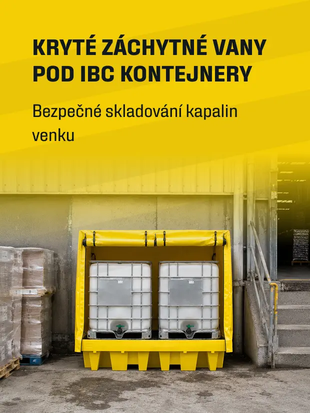 Kryté záchytné vany pod IBC kontejnery