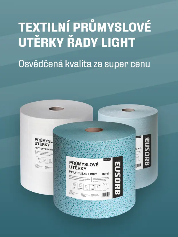 Textilní průmyslové utěrky řady Light