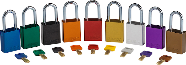 Visací zámky a klíče SafeKey v devíti barvách