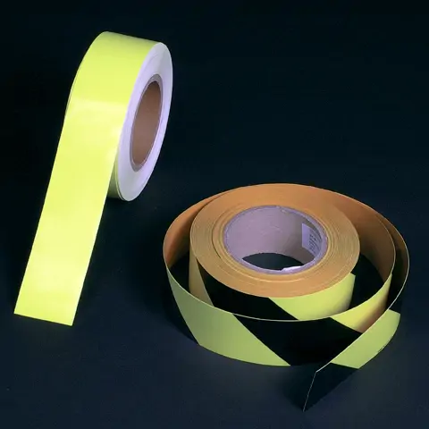 Orientační a výstražná páska fluorescenční/černá, pravá