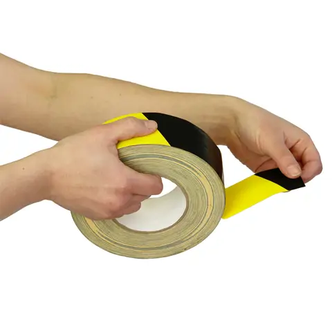 Výstražná samolepicí textilní páska, levá, 5 cm × 50 m