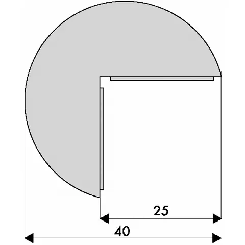 Varovný a ochranný profil 2, bílá, Ø 4 cm × 100 cm