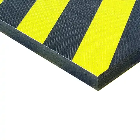 Samolepicí ochranný obdélník, černá / žlutá, 25 cm × 2,5 cm × 50 cm