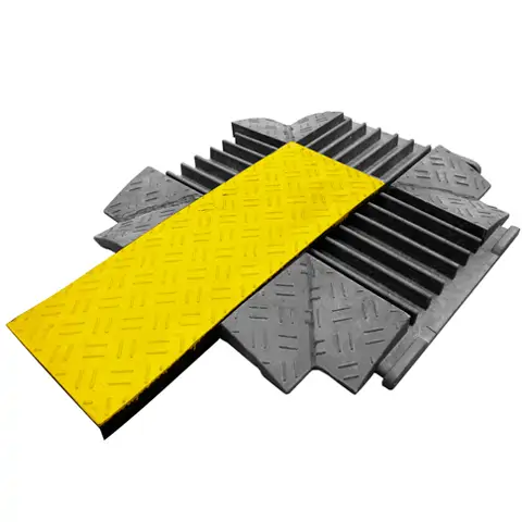 Kabelový most – křižovatka, černá / žlutá
