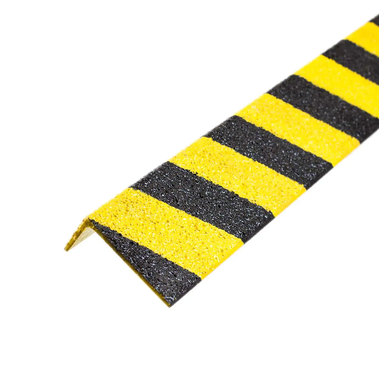 Protiskluzový sklolaminátový profil na schod – úzký, černá/žlutá, 100 cm